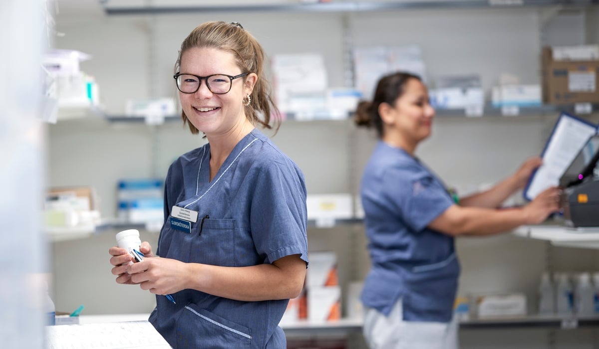 Bilder tagna i samband med en rekryteringsinsats på Internmedicin och Infektion. Bilderna tagna på Infektion 5.