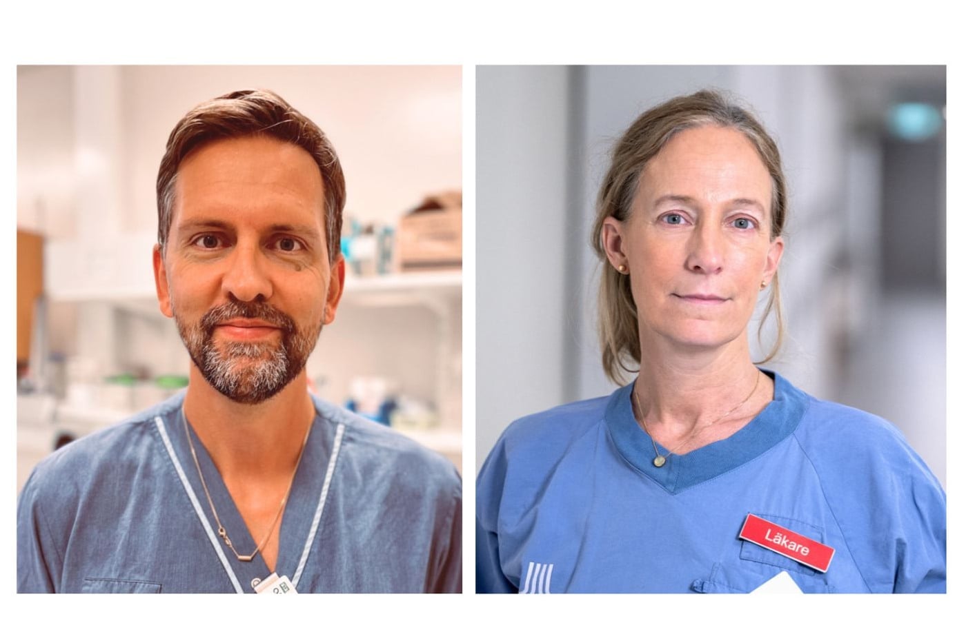 Oscar Bladh, infektionsläkare, doktorand vid KIDS och Charlotte Thålin, professor KIDS