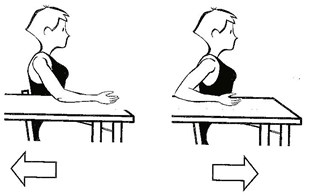 Person som sitter med ena armen på ett bord