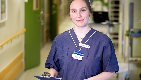 Linnéa Johansson, sjuksköterska på strokeavdelning 